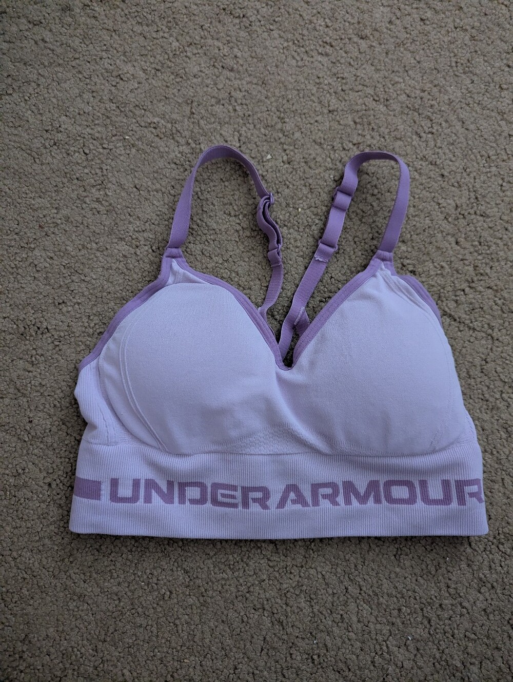 Under Armour Lavender Padded Seamless Sports Bra Size Small